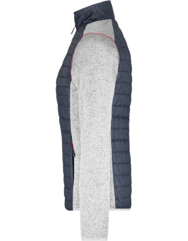 Jachetă hibridă tricotată pentru femei, fără glugă